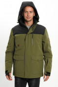 Купить Молодежная зимняя куртка мужская хаки цвета 2155Kh, фото 5