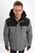 Купить Молодежная зимняя куртка мужская серого цвета 2155Sr, фото 9