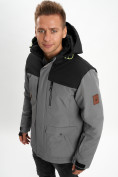 Купить Молодежная зимняя куртка мужская серого цвета 2155Sr, фото 11