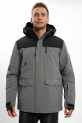 Купить Молодежная зимняя куртка мужская серого цвета 2155Sr, фото 12