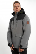 Купить Молодежная зимняя куртка мужская серого цвета 2155Sr, фото 13