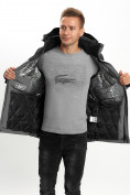 Купить Молодежная зимняя куртка мужская серого цвета 2155Sr, фото 14