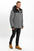 Купить Молодежная зимняя куртка мужская серого цвета 2155Sr, фото 2