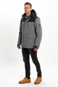 Купить Молодежная зимняя куртка мужская серого цвета 2155Sr, фото 3