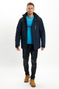 Купить Молодежная зимняя куртка мужская темно-синего цвета 2155TS, фото 5