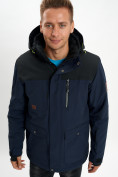 Купить Молодежная зимняя куртка мужская темно-синего цвета 2155TS, фото 10