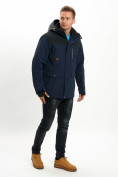 Купить Молодежная зимняя куртка мужская темно-синего цвета 2155TS, фото 2