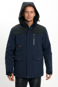Купить Молодежная зимняя куртка мужская темно-синего цвета 2155TS, фото 7