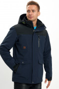 Купить Молодежная зимняя куртка мужская темно-синего цвета 2155TS, фото 9