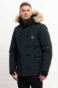 Купить Куртка зимняя мужская удлиненная с мехом хаки цвета 2159-1Ch, фото 6