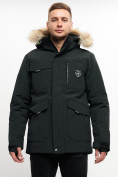 Купить Куртка зимняя мужская удлиненная с мехом хаки цвета 2159-1Ch, фото 10