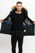 Купить Куртка зимняя мужская удлиненная с мехом хаки цвета 2159-1Ch, фото 15