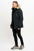 Купить Куртка зимняя мужская удлиненная с мехом хаки цвета 2159-1Ch, фото 14