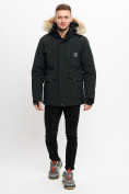 Купить Куртка зимняя мужская удлиненная с мехом хаки цвета 2159-1Ch