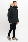 Купить Куртка зимняя мужская удлиненная с мехом хаки цвета 2159-1Ch, фото 2