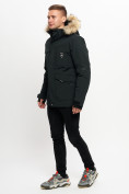 Купить Куртка зимняя мужская удлиненная с мехом хаки цвета 2159-1Ch, фото 3