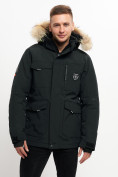 Купить Куртка зимняя мужская удлиненная с мехом хаки цвета 2159-1Ch, фото 5