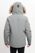 Купить Куртка зимняя мужская удлиненная с мехом серого цвета 2159-1Sr, фото 12