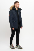 Купить Куртка зимняя мужская удлиненная с мехом хаки цвета 2159-1TS, фото 4