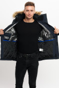 Купить Куртка зимняя мужская удлиненная с мехом хаки цвета 2159-1TS, фото 12