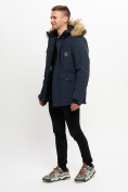 Купить Куртка зимняя мужская удлиненная с мехом хаки цвета 2159-1TS, фото 3