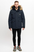 Купить Куртка зимняя мужская удлиненная с мехом хаки цвета 2159-1TS, фото 2