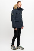 Купить Куртка зимняя мужская удлиненная с мехом хаки цвета 2159-1TS, фото 5