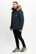 Купить Куртка зимняя мужская удлиненная с мехом хаки цвета 2159-1TS, фото 6