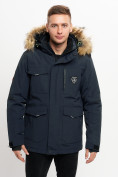 Купить Куртка зимняя мужская удлиненная с мехом хаки цвета 2159-1TS, фото 9