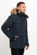 Купить Куртка зимняя мужская удлиненная с мехом хаки цвета 2159-1TS, фото 10