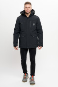 Купить Молодежная зимняя куртка мужская черного цвета 2159Ch, фото 2