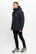 Купить Молодежная зимняя куртка мужская черного цвета 2159Ch, фото 4