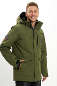 Купить Молодежная зимняя куртка мужская цвета хаки 2159Kh, фото 10