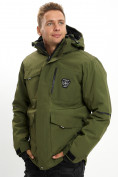 Купить Молодежная зимняя куртка мужская цвета хаки 2159Kh, фото 11