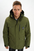 Купить Молодежная зимняя куртка мужская цвета хаки 2159Kh, фото 12