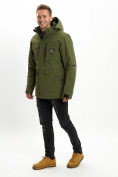 Купить Молодежная зимняя куртка мужская цвета хаки 2159Kh, фото 3