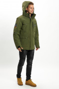 Купить Молодежная зимняя куртка мужская цвета хаки 2159Kh, фото 8