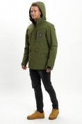 Купить Молодежная зимняя куртка мужская цвета хаки 2159Kh, фото 4