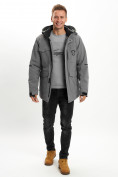 Купить Молодежная зимняя куртка мужская серого цвета 2159Sr, фото 8