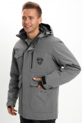 Купить Молодежная зимняя куртка мужская серого цвета 2159Sr, фото 11