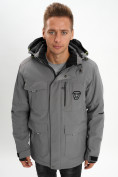 Купить Молодежная зимняя куртка мужская серого цвета 2159Sr, фото 14