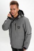 Купить Молодежная зимняя куртка мужская серого цвета 2159Sr, фото 15