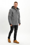 Купить Молодежная зимняя куртка мужская серого цвета 2159Sr, фото 4