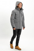 Купить Молодежная зимняя куртка мужская серого цвета 2159Sr, фото 7