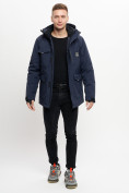Купить Молодежная зимняя куртка мужская темно-синего цвета 2159TS, фото 4