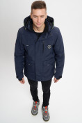 Купить Молодежная зимняя куртка мужская темно-синего цвета 2159TS, фото 11