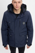 Купить Молодежная зимняя куртка мужская темно-синего цвета 2159TS, фото 12