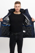 Купить Молодежная зимняя куртка мужская темно-синего цвета 2159TS, фото 14