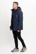 Купить Молодежная зимняя куртка мужская темно-синего цвета 2159TS, фото 3