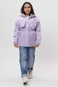 Купить Куртка демисезонная для девочки фиолетового цвета 22001F